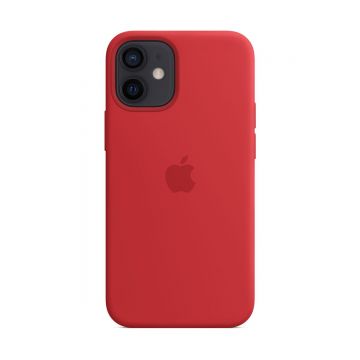 Capac protectie spate Apple Silicone Case MagSafe pentru iPhone 12 Mini Red