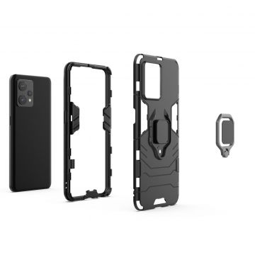 Carcasa Ring Armor compatibila cu Realme 9 Pro Plus Black