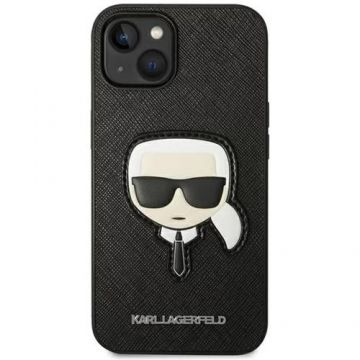 Husa Cover Karl Lagerfeld PU Saffiano Karl Head pentru iPhone 13/14 Black