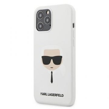 Husa de protectie Karl Lagerfeld pentru Apple iPhone 12 Mini, Silicon, Alb