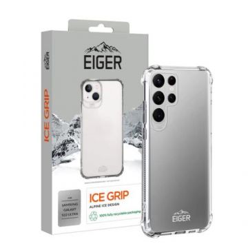 Husa Eiger Ice Grip pentru Samsung Galaxy S22 Ultra (Transparent)