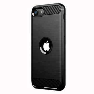 Husa Flexibila Antisoc Carbon pentru iPhone SE 2 / iPhone SE 3 (Negru)