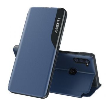 Husa Hurtel pentru Samsung Galaxy A11 / M11, Piele ecologica, Albastru