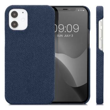 Husa Kwmobile pentru Apple iPhone 12 Mini, Textil, Albastru, 57449.17