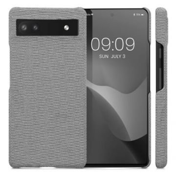 Husa Kwmobile pentru Google Pixel 6a, Textil, Gri, 57797.25