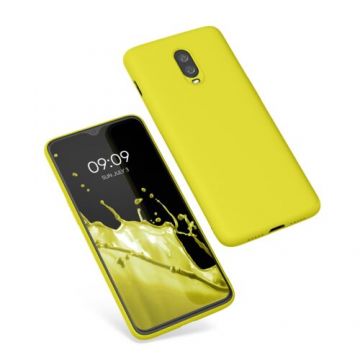 Husa Kwmobile pentru OnePlus 6T, Silicon, Galben, 55347.165