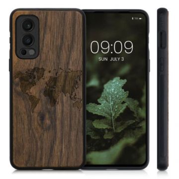 Husa Kwmobile pentru OnePlus Nord 2 5G, Lemn, Maro, 56448.04