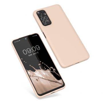 Husa Kwmobile pentru Xiaomi Redmi Note 11/Redmi Note 11s, Silicon, Crem, 57372.225