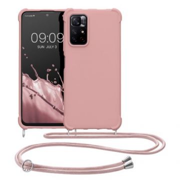 Husa Kwmobile pentru Xiaomi Redmi Note 11S 5G/Poco M4 Pro 5G, Silicon, Roz, 58092.154