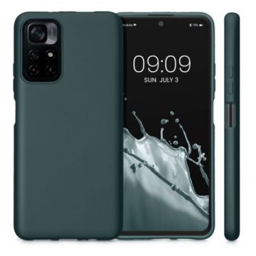 Husa Kwmobile pentru Xiaomi Redmi Note 11S 5G/Poco M4 Pro 5G, Silicon, Verde, 56932.14