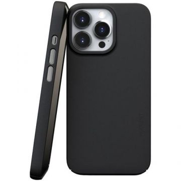 Husa Nudient Thin compatibila cu iPhone 13 Pro, MagSafe, Negru