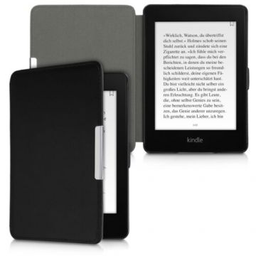 Husa pentru Kindle Paperwhite 7, Piele naturala, Negru, 45779.01