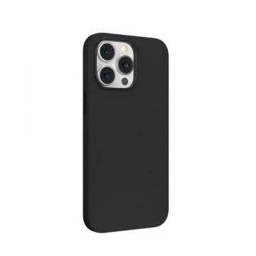 Husa Silicon Devia Nature Series compatibila cu iPhone 14 Pro, Negru