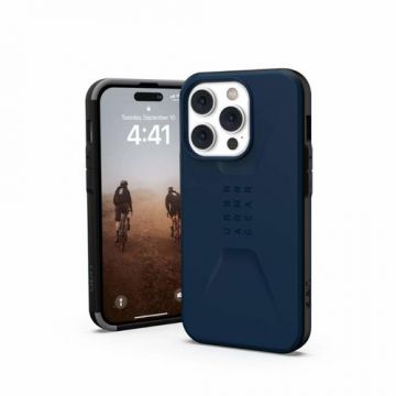 Protectie Spate UAG Civilian Series compatibila cu iPhone 14 Pro Mallard (Albastru)