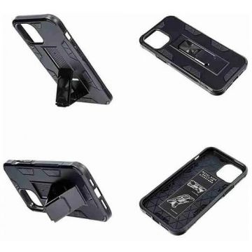 Husa Antisoc Magnetica Premium Forcell Defender cu Suport Telefon pentru Samsung A21S, Neagra