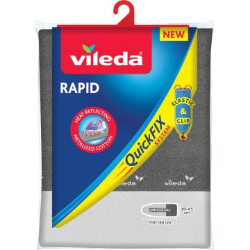 Husă din bumbac pentru masa de călcat Vileda Rapid, gri