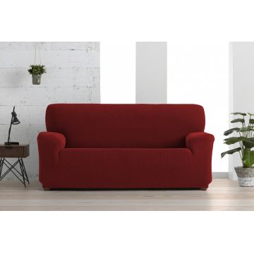 Husa elastica canapea, Belmarti, Creta, 3 locuri, rosu