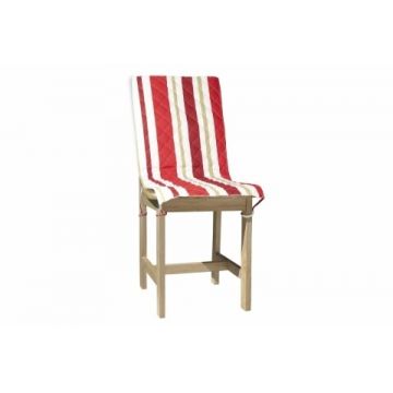 Husa spatar scaun 47x100 cm, Red Stripes, 100% bumbac, rosu