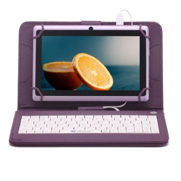 Husa Tableta 8 Inch Cu Tastatura Micro Usb Model X , Mov