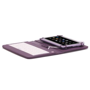 Husa Tableta 9 Inch Cu Tastatura Micro Usb Model X , Mov