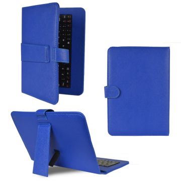 Husa tableta model X cu tastatura MRG L-404, MicroUSB, 10 inch, Albastru