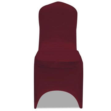 vidaXL Husă de scaun elastică, 50 buc., roșu bordo