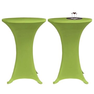 vidaXL Husă elastică pentru masă, 2 buc., verde, 70 cm