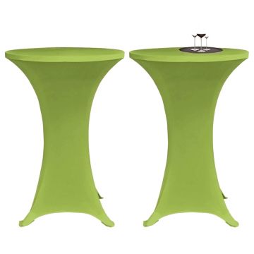 vidaXL Husă elastică pentru masă, 2 buc., verde, 80 cm