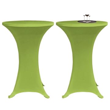 vidaXL Husă elastică pentru masă, 4 buc., verde, 70 cm