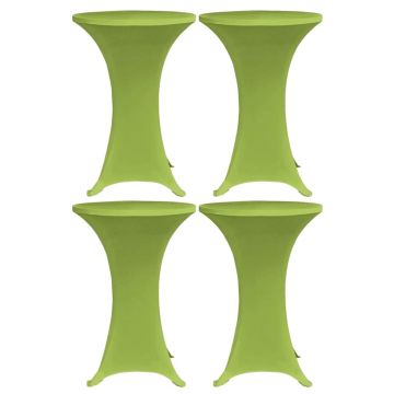 vidaXL Husă elastică pentru masă, 4 buc., verde, 80 cm