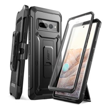 Carcasa Supcase Unicorn Beetle Pro compatibila cu Google Pixel 7 Pro, Protectie display, Negru