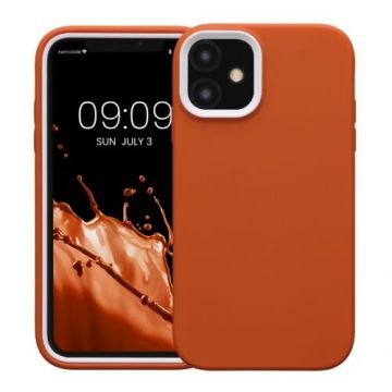 Husa Kwmobile pentru Apple iPhone 11, Silicon, Portocaliu, 58386.29