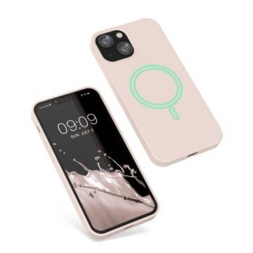 Husa Kwmobile pentru Apple iPhone 13 Mini, Silicon, Crem, 56558.10