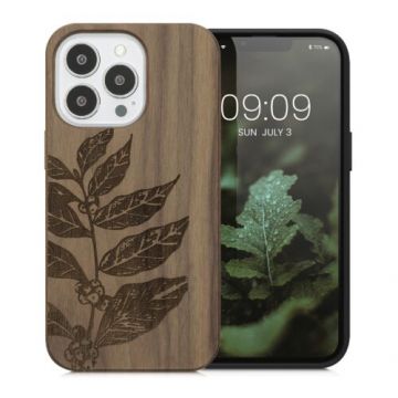 Husa Kwmobile pentru Apple iPhone 13 Pro, Lemn, Maro, 55967.09