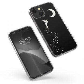 Husa Kwmobile pentru Apple iPhone 13, Silicon, Transparent/Argintiu, 57143.07