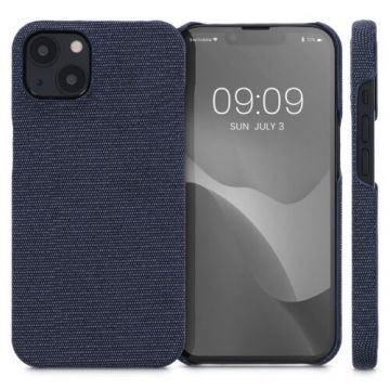 Husa Kwmobile pentru Apple iPhone 13, Textil, Albastru, 57452.17