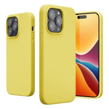 Husa Kwmobile pentru Apple iPhone 14 Pro Max, Silicon, Galben, 59074.149