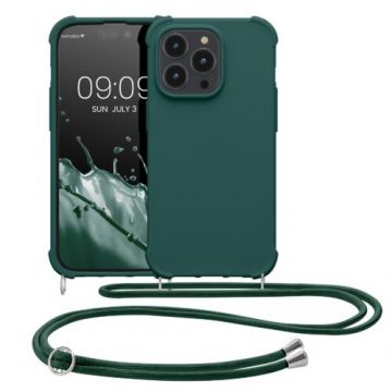 Husa Kwmobile pentru Apple iPhone 14 Pro, Silicon, Verde, 59118.80