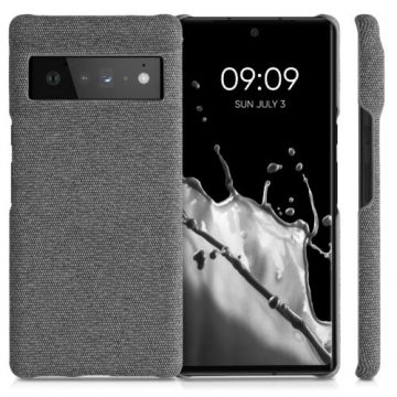 Husa Kwmobile pentru Google Pixel 6 Pro, Textil, Gri, 57796.22