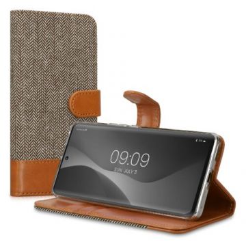 Husa Kwmobile pentru Honor 50, Textil, Gri/Maro, 57494.01