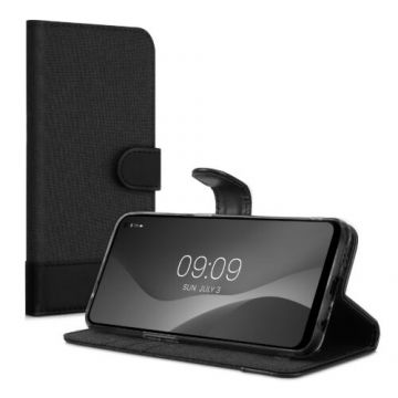 Husa Kwmobile pentru OPPO A94 5G, Textil, Negru, 57255.01