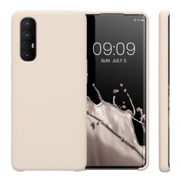 Husa Kwmobile pentru OPPO Find X2 Neo, Silicon, Crem, 53089.225