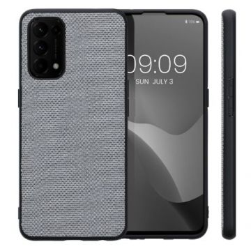 Husa Kwmobile pentru OPPO Find X3 Lite, Textil, Gri, 57493.22