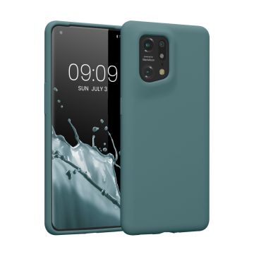 Husa Kwmobile pentru OPPO Find X5, Silicon, Verde, 57629.207