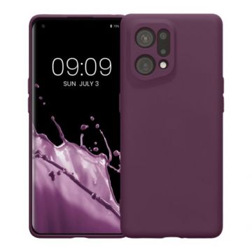 Husa Kwmobile pentru OPPO Find X5, Silicon, Violet, 57632.187