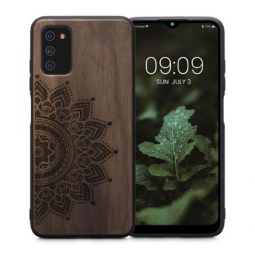 Husa Kwmobile pentru Samsung Galaxy A03s, Lemn, Maro, 58308.01
