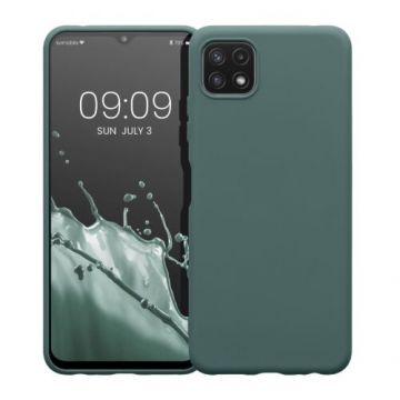 Husa Kwmobile pentru Samsung Galaxy A22 5G, Silicon, Verde, 58471.171