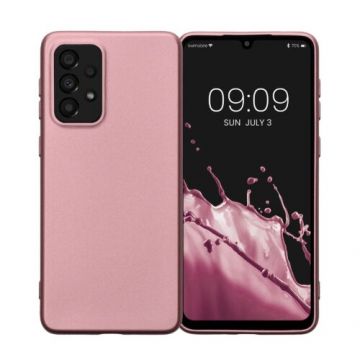 Husa Kwmobile pentru Samsung Galaxy A33 5G, Silicon, Rose Gold, 58022.31