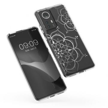 Husa Kwmobile pentru Xiaomi 12 Pro, Silicon, Transparent/Argintiu, 57945.02