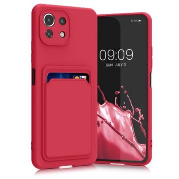 Husa Kwmobile pentru Xiaomi Mi 11 Lite 5G/11 Lite 5G NE, Silicon, Rosu, 56951.09